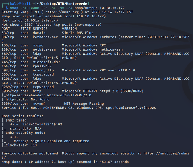 nmap scan