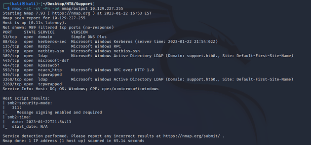 scan with nmap