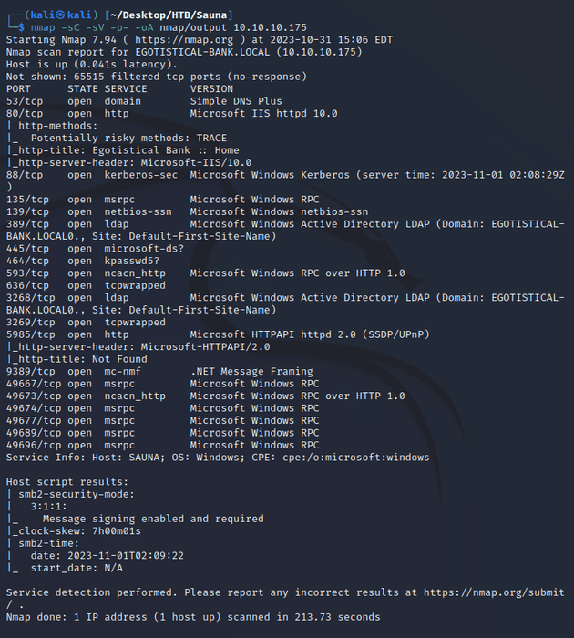 nmap scan