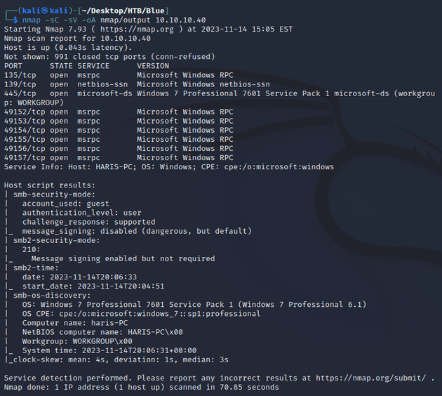 nmap scan